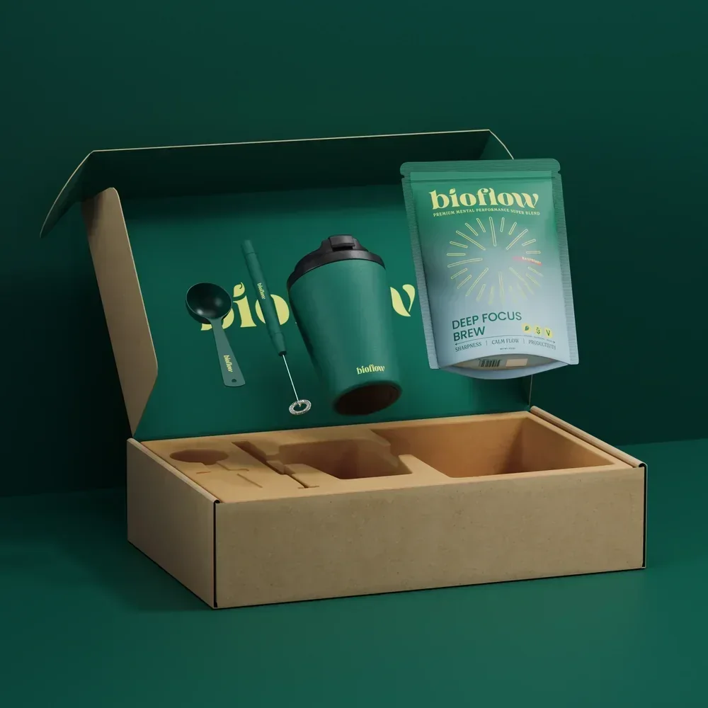 Packaging Bioflow Deep Focus Coffee