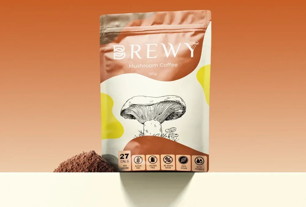 Packaging Brewy Organic Mushroom Coffee