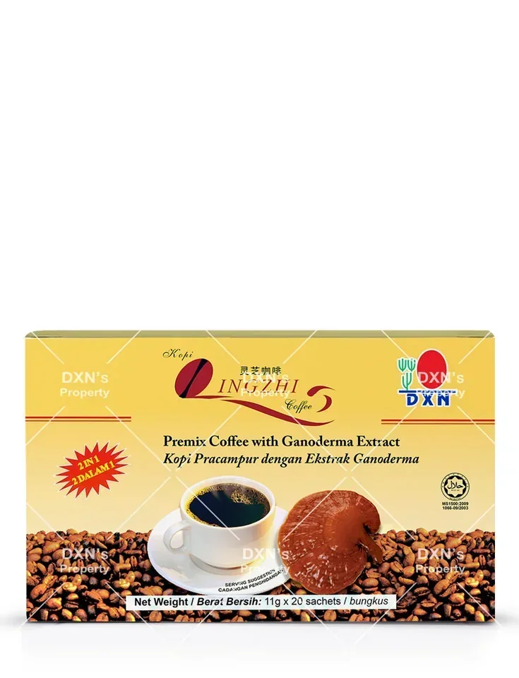 Packaging DXN Lingzhi Coffee 2 in 1