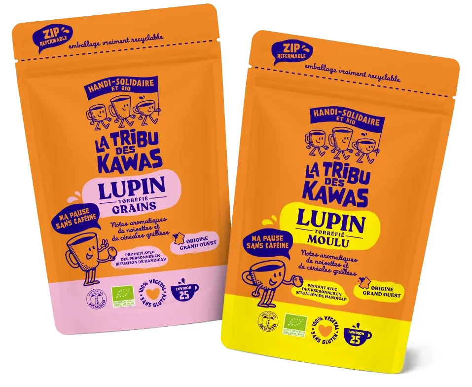 Packaging La Tribu des Kawas Lupin torréfié bio