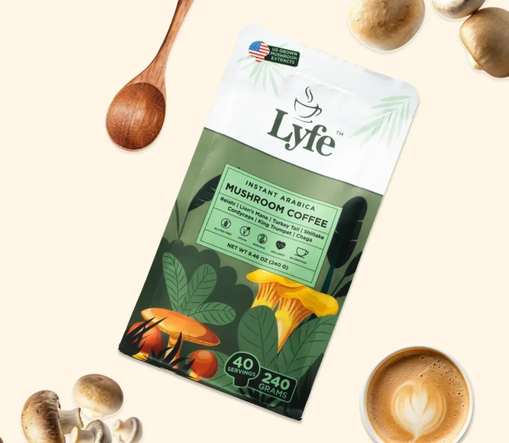 Packaging Lyfe Mushrooms Mushroom Coffee
