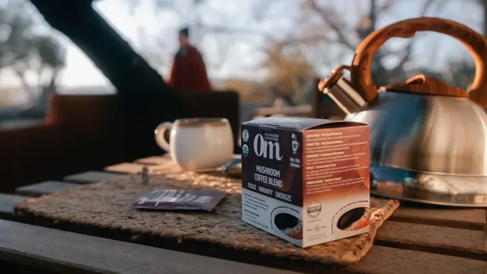 Packaging Om Mushroom Superfood Mushroom Coffee Latte Blend