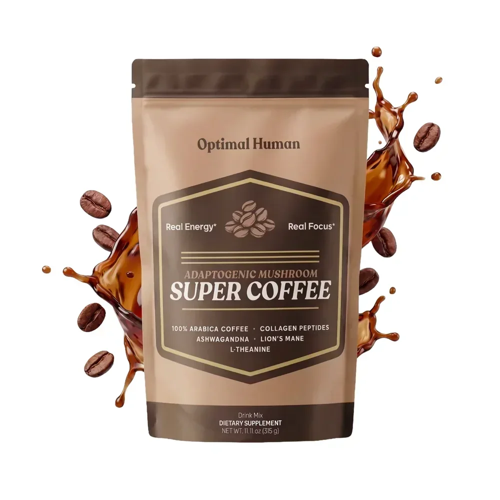 Packaging Optimal Human Adaptogenic Mushroom Super Coffee