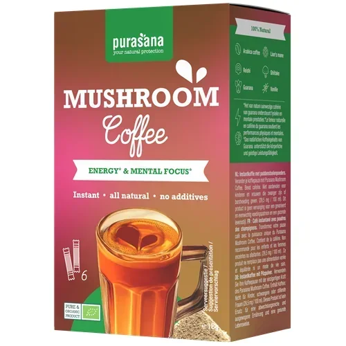 Packaging Purasana Mushroom Coffee