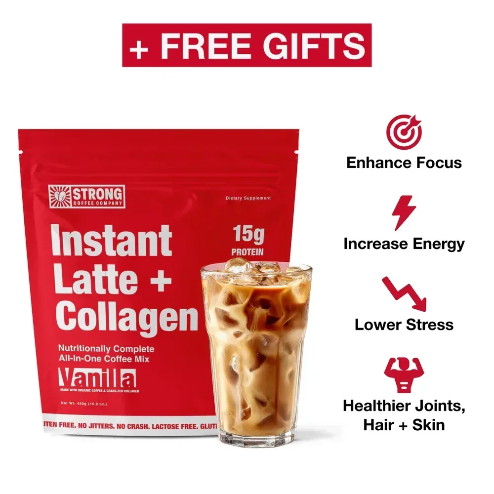 Packaging Strong Coffee Company Collagen Latte Vanilla