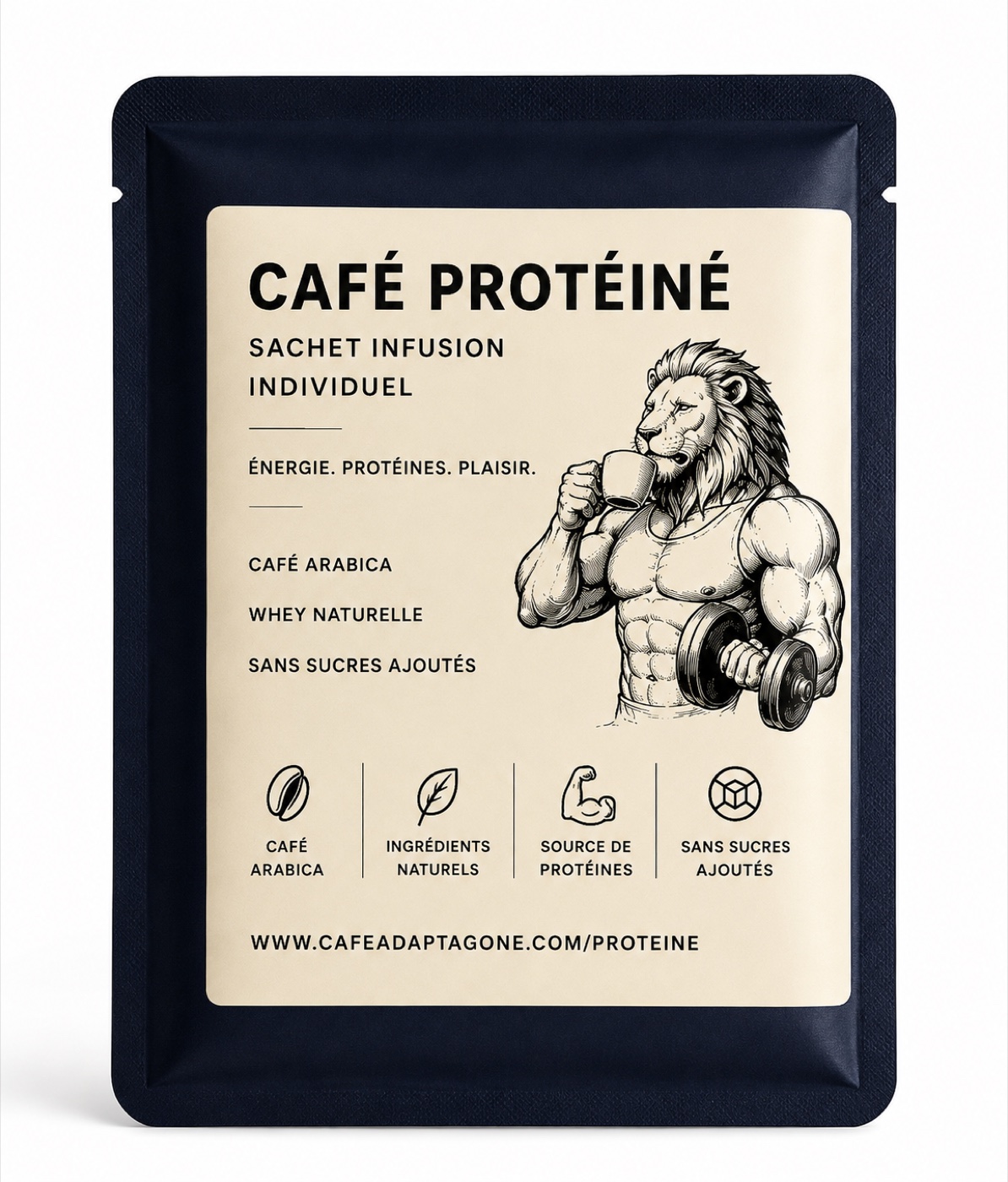 Sachet individuel Café Protéiné Café Adaptogène